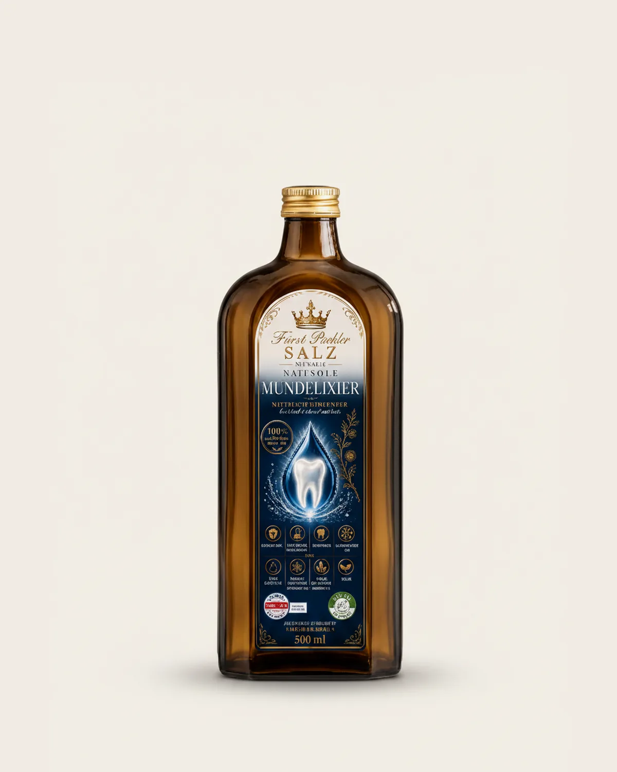 Fürst Pückler Heilsole Mundelixier, 500 ml Apothekerflasche