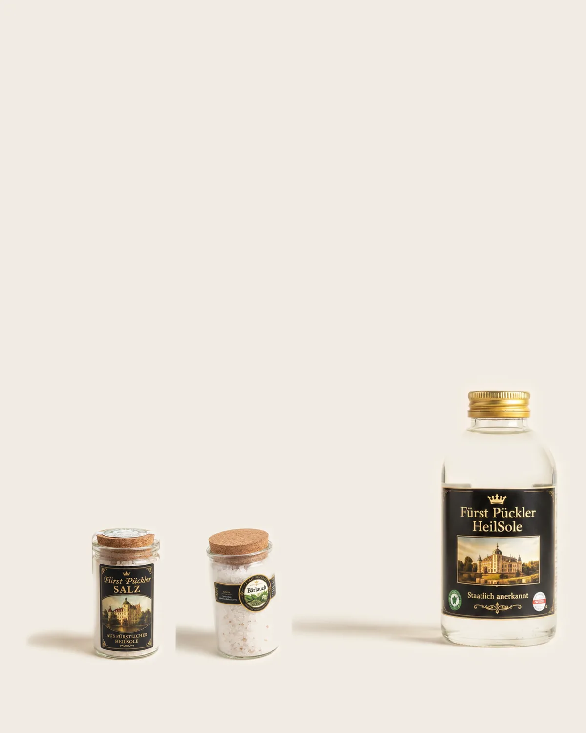 Präsent Fürstlich, 2 × 50 g + 500 ml Heilsole im Präsentkarton